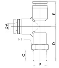 Male Run Tee Pneumatic Fittings, Inch Pneumatic Fittings with NPT thread, Imperial Tube Air Fittings, Imperial Hose Push To Connect Fittings, NPT Pneumatic Fittings, Inch Brass Air Fittings, Inch Tube push in fittings, Inch Pneumatic connectors, Inch all metal push in fittings, Inch Air Flow Speed Control valve, NPT Hand Valve, Inch NPT pneumatic component